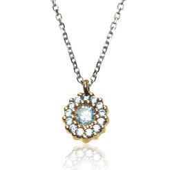Diamantový náhrdelník kvetinka LNL475.GD