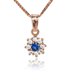 Diamantový náhrdelník s prírodným zafírom LNL482.BT
