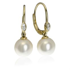 GOLDIE Diamantové náušnice so sladkovodnou perlou LEA1046.PA