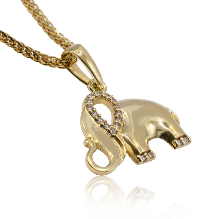 GOLDIE Diamantový náhrdelník sloník LNL386.OD