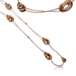 GOLDIE Zlatý dlhý Sartoire náhrdelník Enachanting rose LNL248.SP