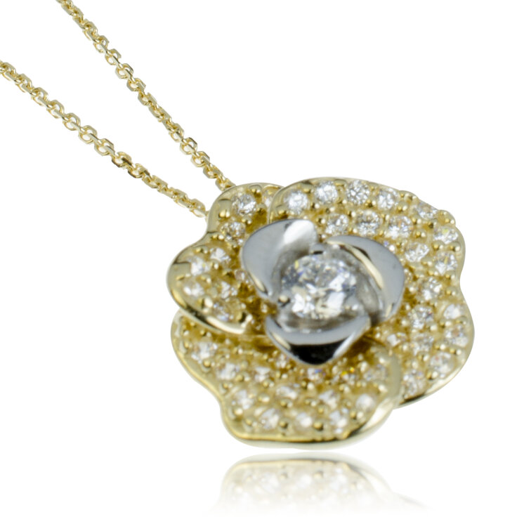 GOLDIE Zlatý náhrdelník Rose LNL252.SP