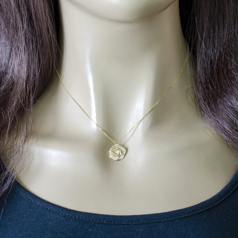 GOLDIE Zlatý náhrdelník Rose yellow LNL372.SP