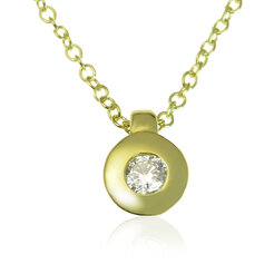 GOLDIE Zlatý náhrdelník s diamantom Emmi LNL095.ZOB