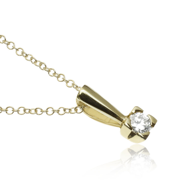 GOLDIE Zlatý náhrdelník s diamantom Melanie LPE431.ALB