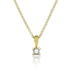GOLDIE Zlatý náhrdelník s diamantom Skari LPE075.ALB
