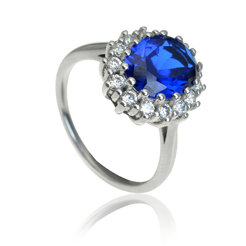 GOLDIE Zlatý prsteň Blue passion LRG359.MAX