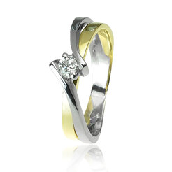 GOLDIE Zlatý prsteň s diamantom Olin ER410.RCB