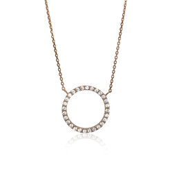Zlatý náhrdelník Carmic pink LNL388.SP