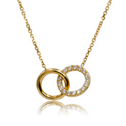 Zlatý náhrdelník Circle LNL470.SP