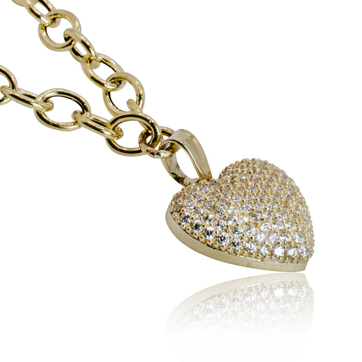 Zlatý náhrdelník srdiečko LNL341.TR