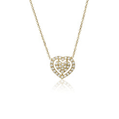 Zlatý náhrdelník srdiečko Rita LNL401.TR