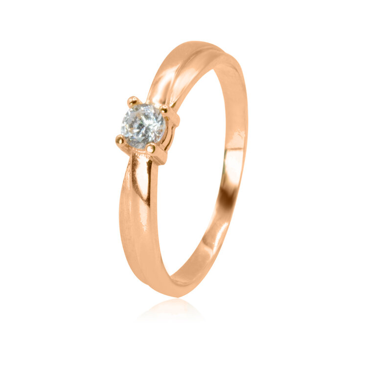 Zlatý prsteň Veronika pink ER579.ZO